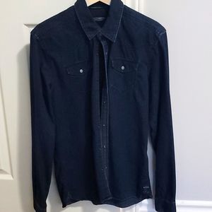 Scotch & Soda mens med blue denim shirt